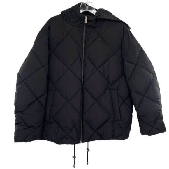 Asos Womens Black Puffer Coat Jacket Outdoor Winter - Picture 5 of 13